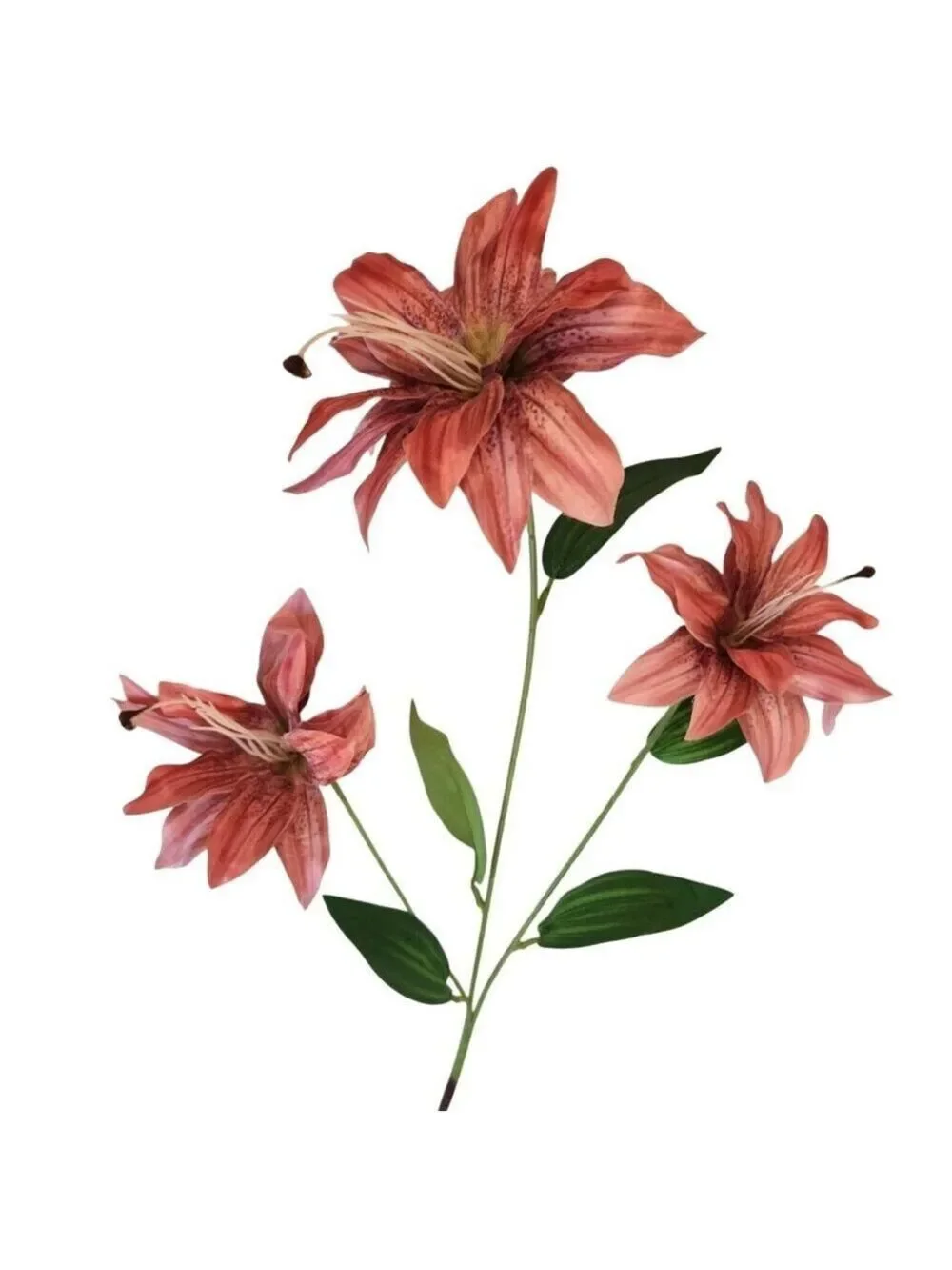 Luxury Artificial Tiger Lily Stem 34 Inch | Designer Artificial Silk Floral | Bl